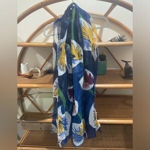 Zara accessories lightweight floral scarf